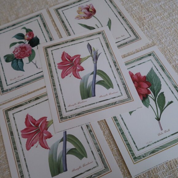 Five 1990 Scafa-Tornabene Art Prints Pink Florals - Picture 7 of 7